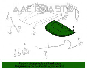 Izolarea capotei Lexus CT200h 11-17