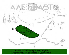 Izolarea capotei pentru Lexus NX200t NX300 NX300h 15-21