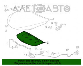 Изоляция капота Toyota Camry v55 15-17 usa