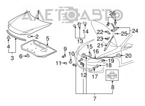 Garnitura capacului portbagajului spate Lexus ES350 07-12