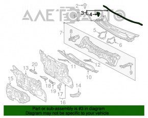 Garnitura capotei pe bara de protecție pentru Lexus CT200h 11-17