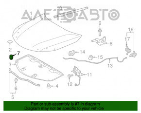 Bara de capotă stânga pe bara de protecție pentru Lexus ES300h ES350 13-18, nou, original OEM