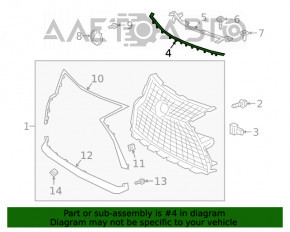 Garnitura grilei radiatorului Lexus RX350 RX450h 20-