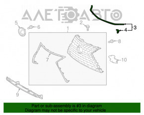 Garnitura capotei pe bara pentru Lexus NX300 NX300h 18-21 pe bara