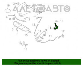 Петля капота правая Toyota Sienna 11-20