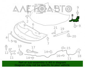 Петля капота правая Lexus RX350 RX450h 16-22