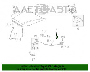 Buclă capotă stânga Lexus RX300 RX330 RX350 RX400h 04-09