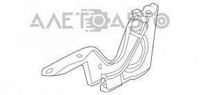 Balama capota stanga Toyota Rav4 13-18 nou original OEM