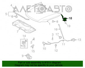 Capota stângă a capotei Lexus RX350 RX450h 10-15 nouă OEM originală