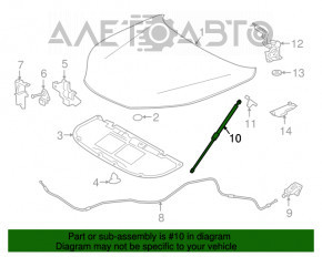 Amortizorul capotei dreapta pentru Lexus NX200t NX300 NX300h 15-21