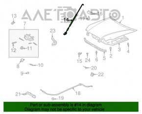 Suport de capot pentru Lexus IS200 IS300 99-05