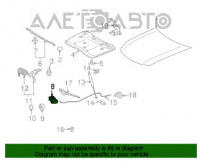 Замок капота Lexus GS300 GS350 GS430 GS450h 06-11