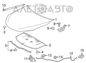 Замок капота Toyota Camry v55 15-17 usa новый OEM оригинал