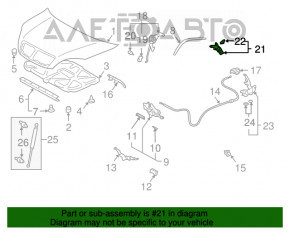 Рычаг замка капота Lexus GX470 03-09