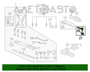 Capăt de direcție stânga Honda CRZ 11-12 nou OEM original