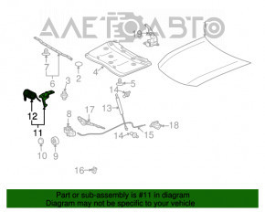 Рычаг открытия капота Lexus GS300 GS350 GS430 GS450h 06-07