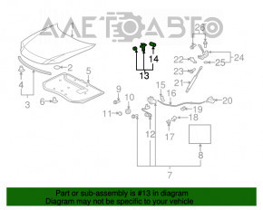 Fixatorul cu cârlig pentru capota Lexus ES350 07-12