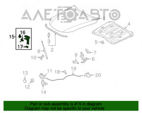 Capota de blocare a capotei Lexus IS250 IS300 IS350 06-13