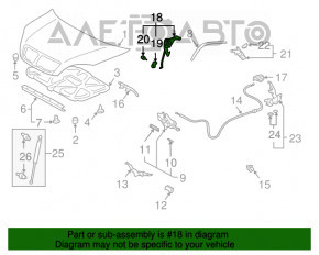 Крюк капота Lexus GX470 03-09