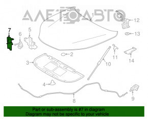 Manerul de deschidere a capotei subcapotă pentru Lexus NX200t NX300 NX300h 15-21, nou, original OEM