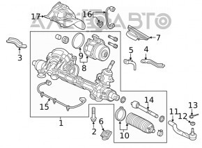 Capăt de direcție stânga Honda Insight 19-22 nou original OEM