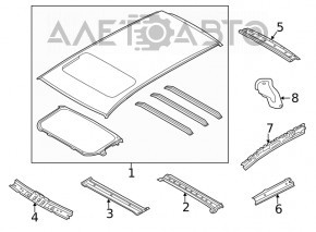 Крыша металл Subaru Outback 20- под люк OEM