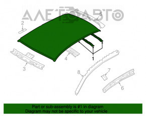 Acoperișul din metal pentru Subaru Impreza 4d 17- GK cu trapă.