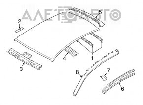 Acoperișul din metal pentru Subaru Impreza 4d 17- GK cu trapă.