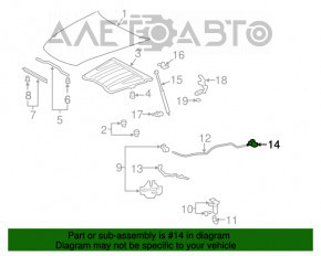 Ручка открывания замка капота салонная Lexus ES300h ES350 13-18 бежевая