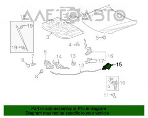 Ручка открывания капота салонная Lexus RX350 RX450h 10-15 беж