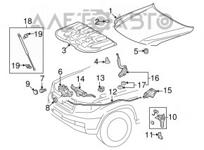 Ручка открывания капота салонная Lexus RX350 RX450h 10-15 беж