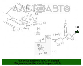 Maneta deschiderii capotei Toyota Prius V 12-17 gri