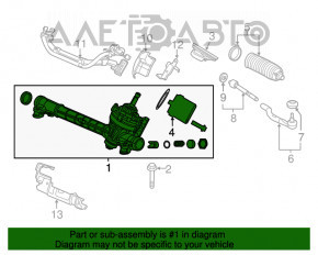 Рейка рулевая Acura ILX 13-15 дорест 53600-TX6-A030