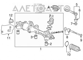 Рейка рулевая Acura MDX 14-20 сломана фишка