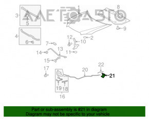 Ручка открытия замка капота Lexus RX300 RX330 RX350 RX400h 04-09 черн