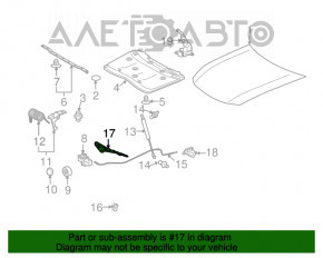 Capota de blocare a capotei din plastic Lexus GS300 GS350 GS430 GS450h 06-07