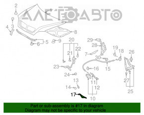 Capota de blocare a capotei din plastic Lexus RX300 RX330 RX350 RX400h 04-09