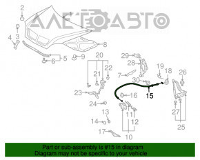 Трос открывания замка капота Lexus RX300 RX330 RX350 RX400h 04-09