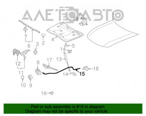 Трос замка капота Lexus GS300 GS350 GS430 GS450h 06-11