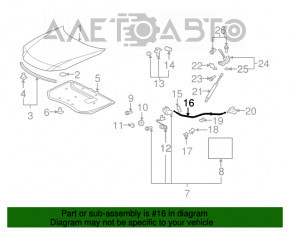 Cablu de blocare a capotei pentru Lexus ES350 07-12