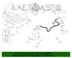 Cablu de deschidere a capotei pentru Lexus GX470 03-09