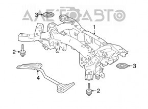 Suport spate pentru subcadru Lexus NX200t NX300 15-21