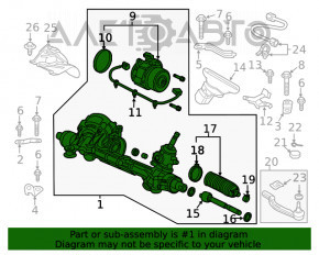 Рейка рулевая Honda Clarity 18-21 usa электро