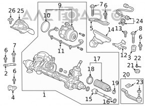 Рейка рулевая Honda Clarity 18-21 usa электро