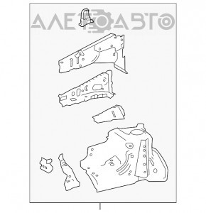 Partea din față dreapta a unui sfert Toyota Rav4 13-18, nou, original OEM.