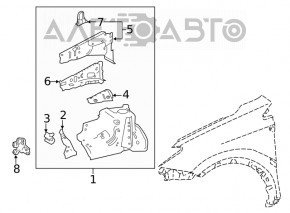 Четверть передняя правая Toyota Rav4 13-18 OEM