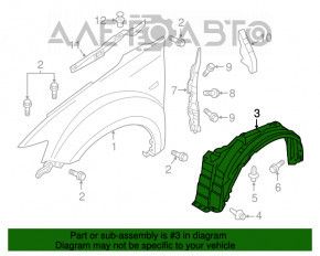 Подкрылок передний левый Mitsubishi Outlander 14-21 новый OEM оригинал