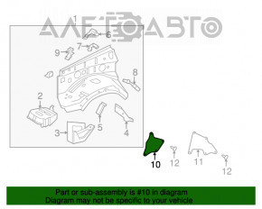 Protecția arcului lateral dreapta pentru Lexus GX470 03-09, nou, original OEM