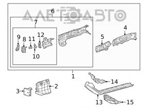 Protecția arcului lateral dreapta pentru Toyota Camry v70 18- nou original