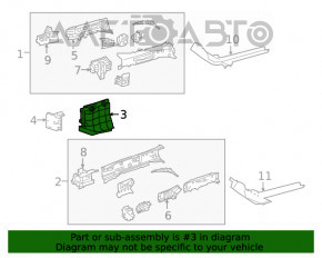 Protecția arcului lateral stânga Lexus ES250 ES300h ES350 19-